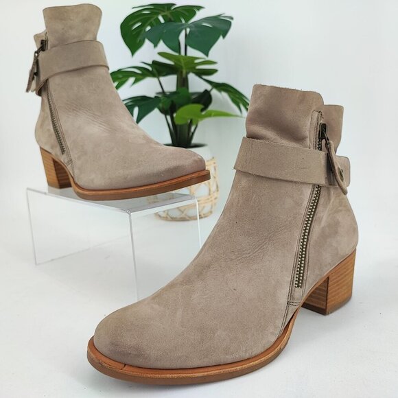 Paul Green Women's Dallas Sand Tan Leather Bootie Size 4.5UK 7US - Picture 1 of 9